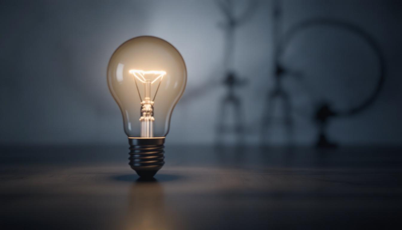 A photograph of a type b bulb illuminated in a stylish setting
