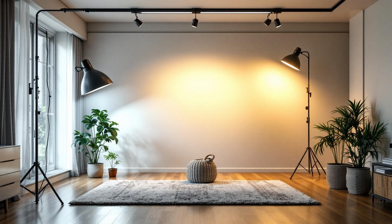 A photograph of a well-lit room showcasing various t5 bulbs in use