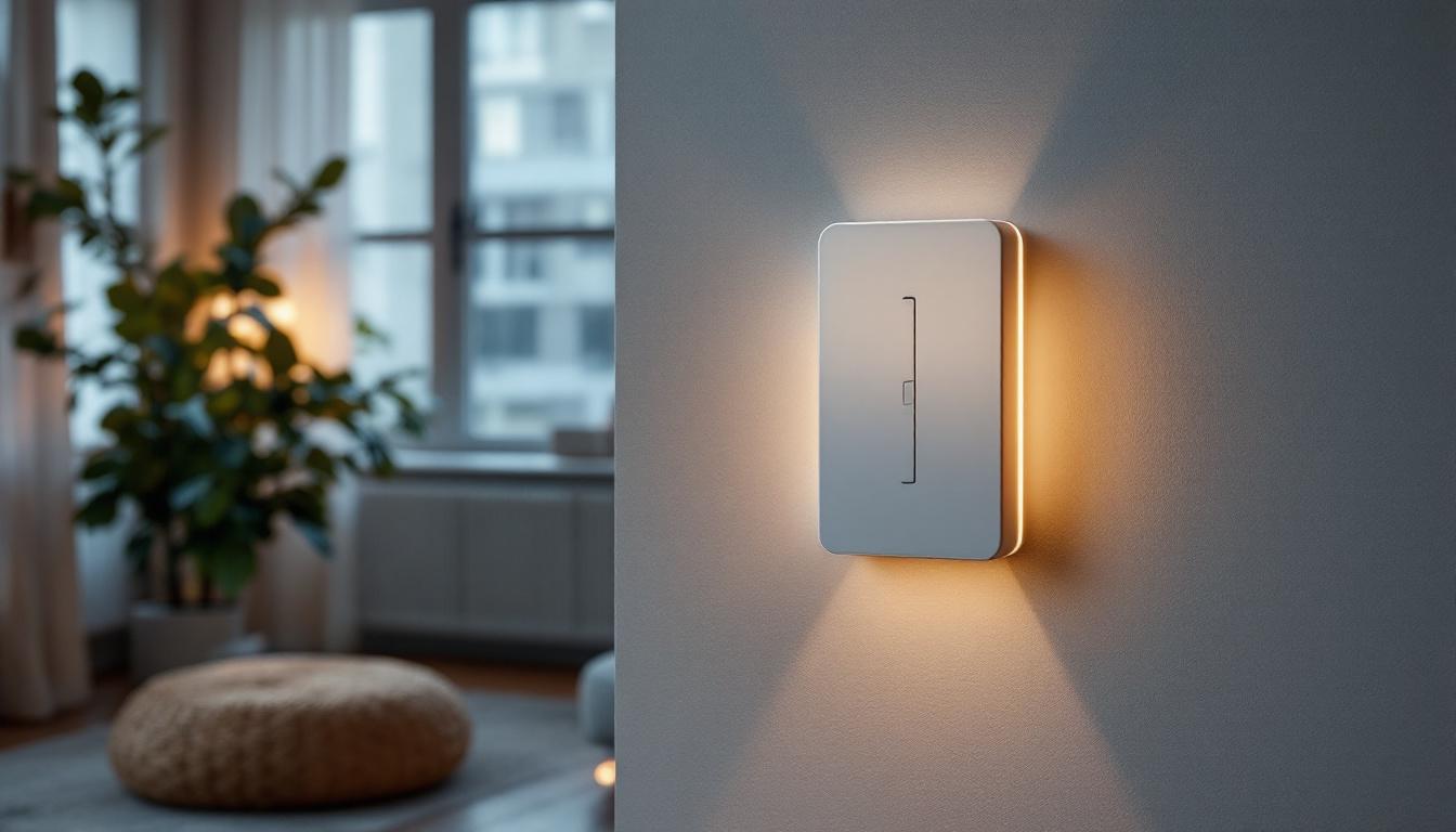 A photograph of capture a photograph of an auto light switch in action