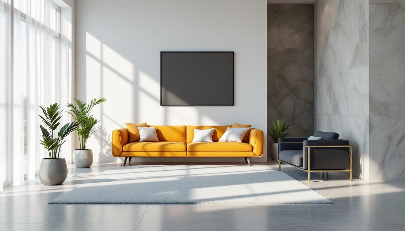 A photograph of a well-lit interior space showcasing various surfaces with different light reflectance values