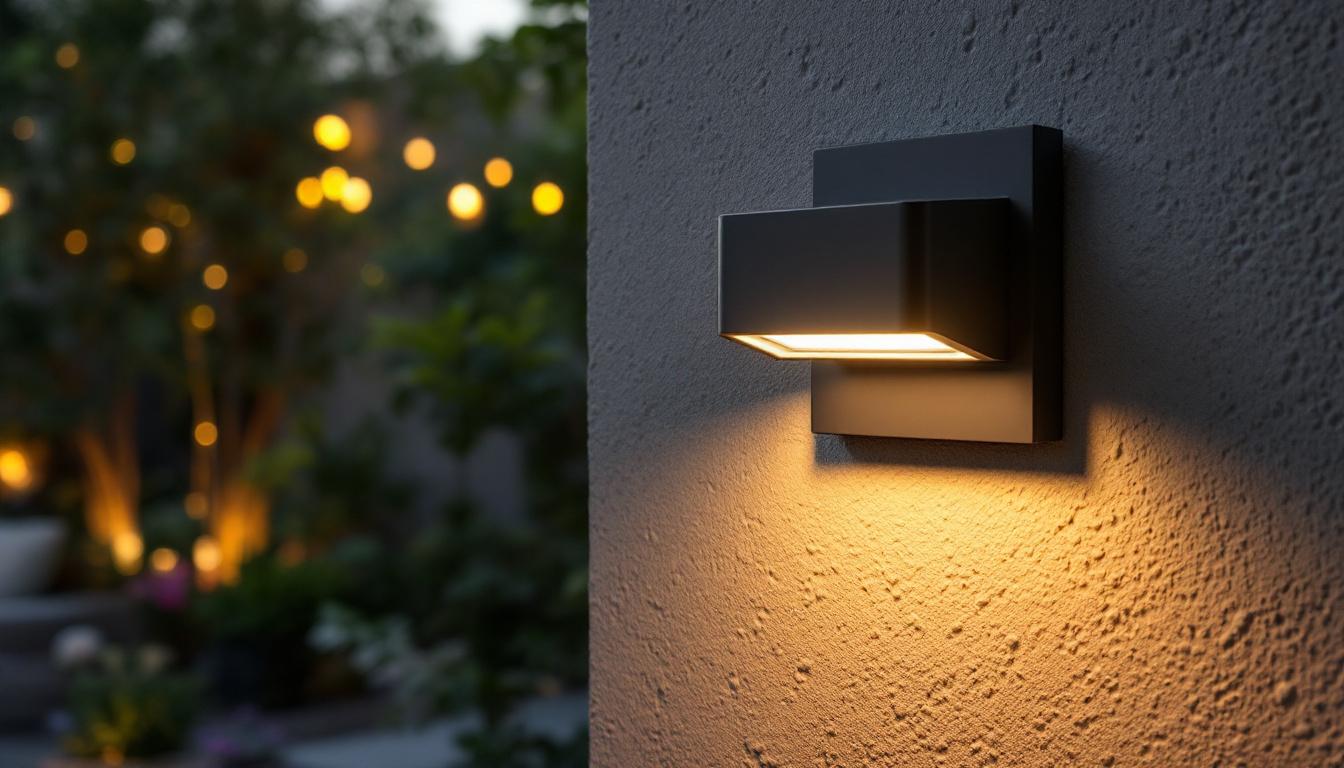 A photograph of a well-designed outdoor junction box light installation