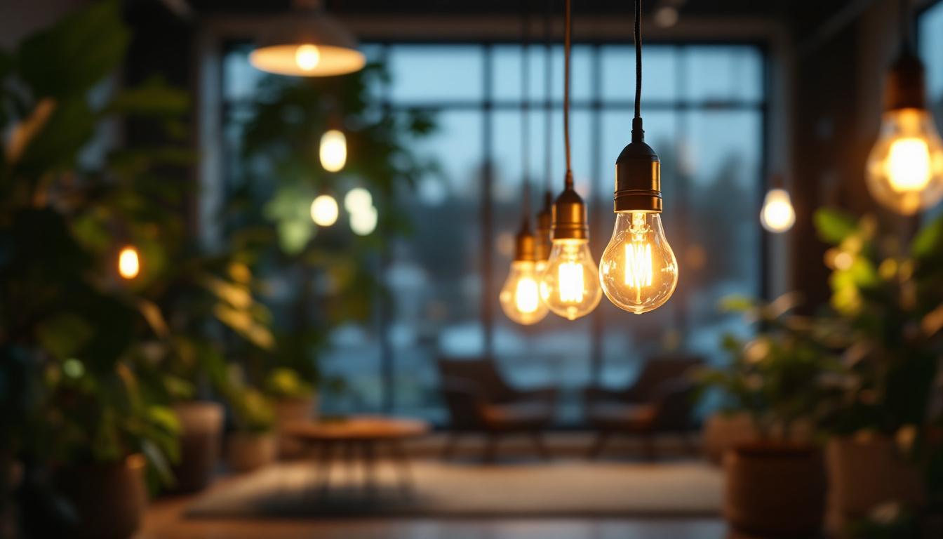 A photograph of a well-lit interior space showcasing direct wire led lamps in use