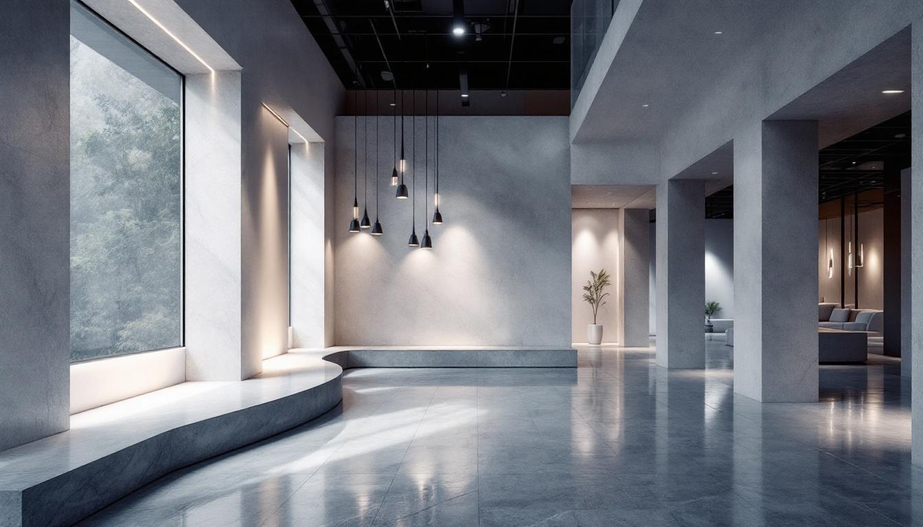 A photograph of a well-designed architectural space showcasing a variety of innovative lighting solutions