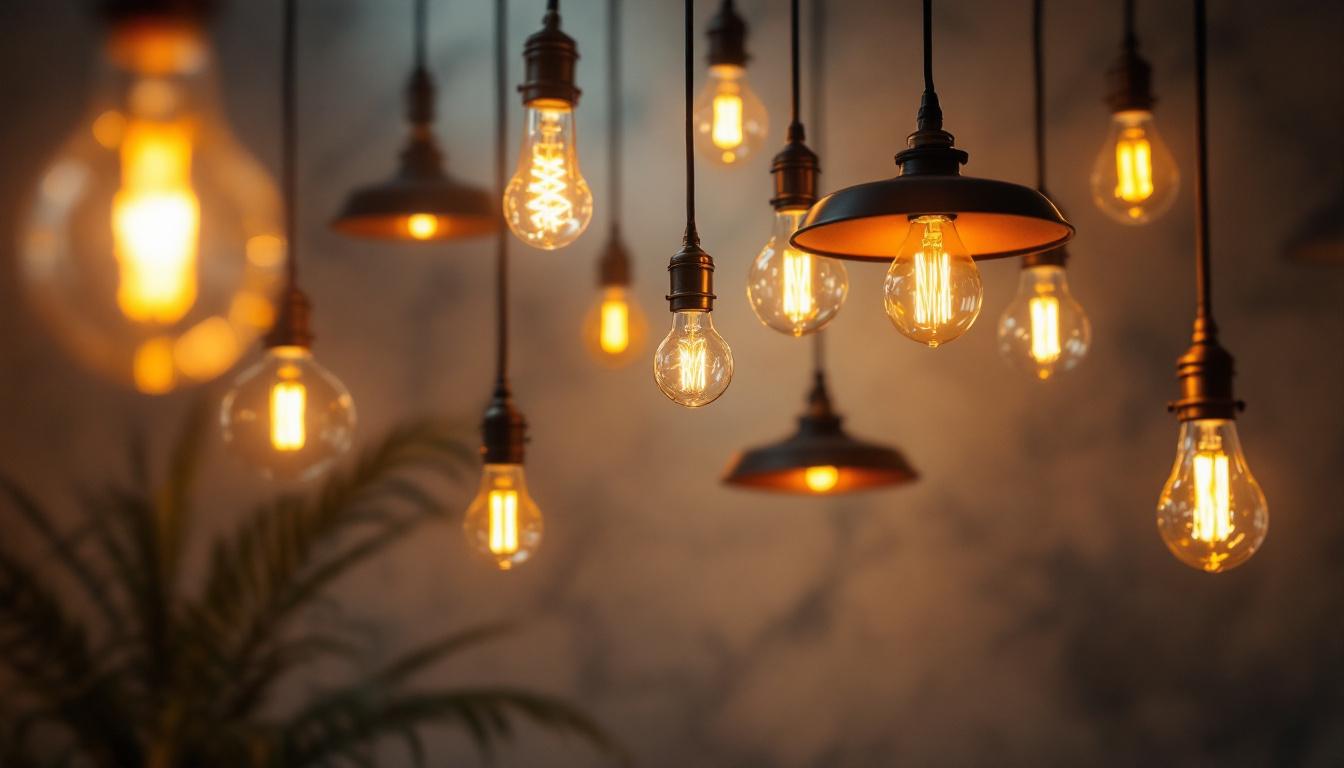 A photograph of a beautifully arranged hanging light set in a stylish interior setting