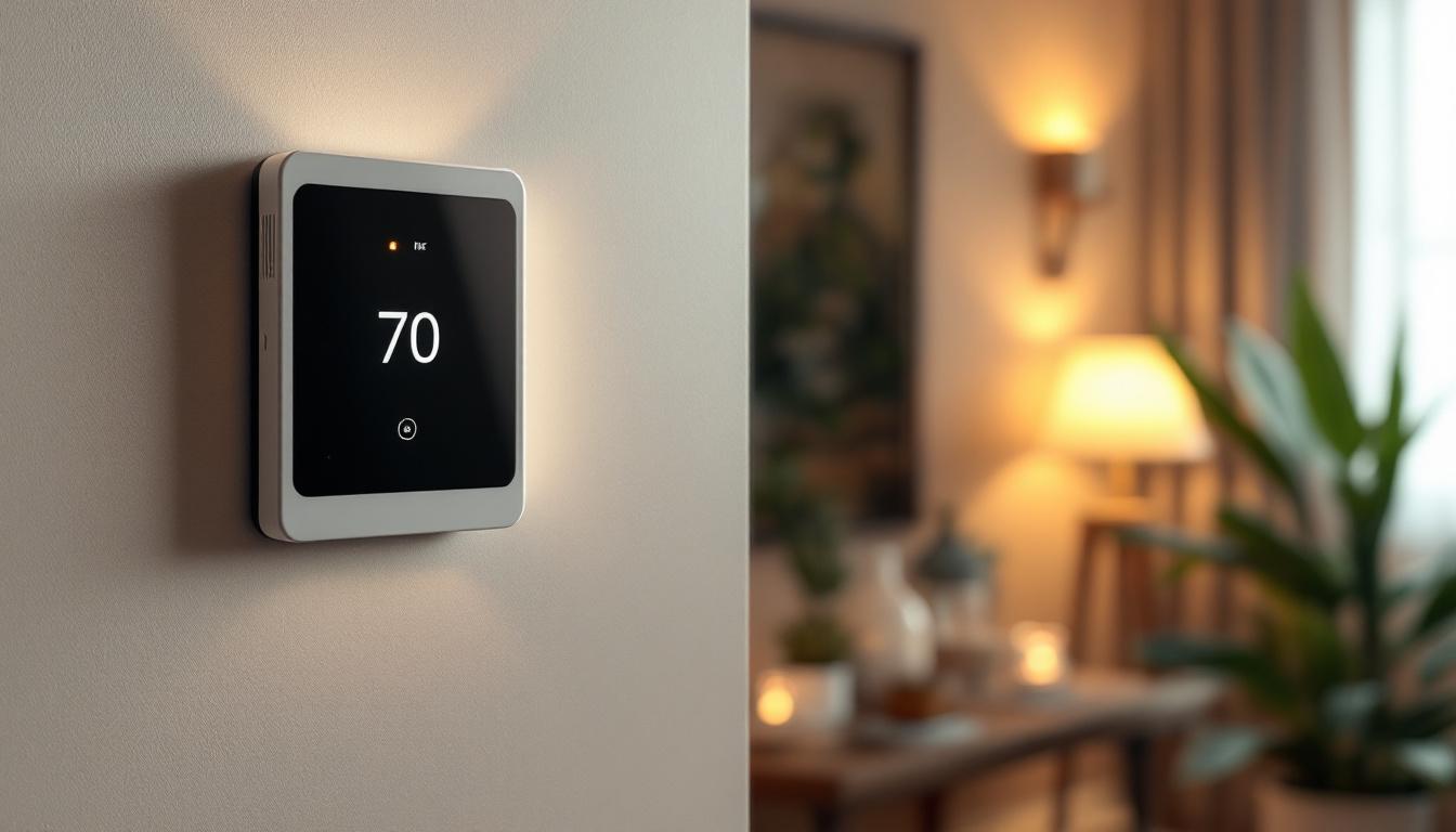 A photograph of a stylish indoor light timer switch installed on a wall