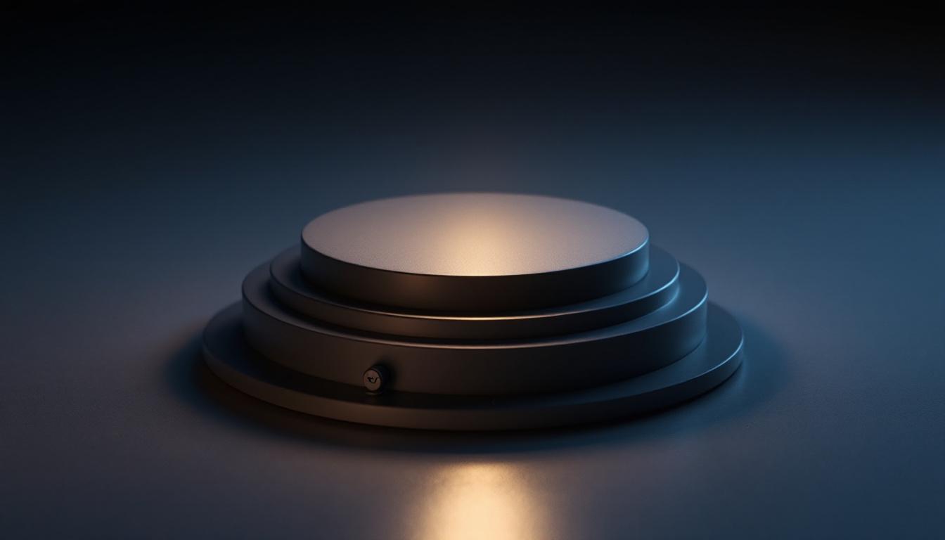 A photograph of a round junction box cover in a well-lit setting