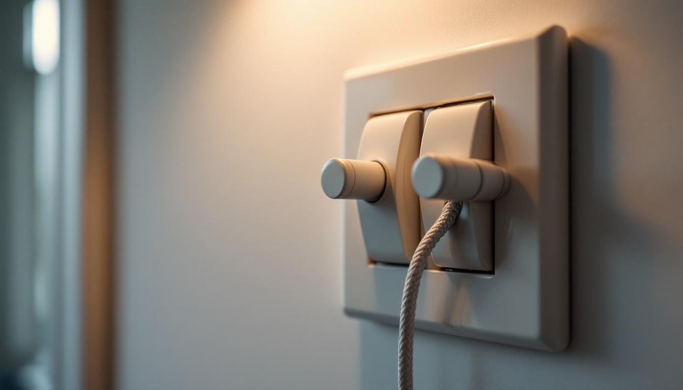 A photograph of a close-up shot of a 3-way light switch installation