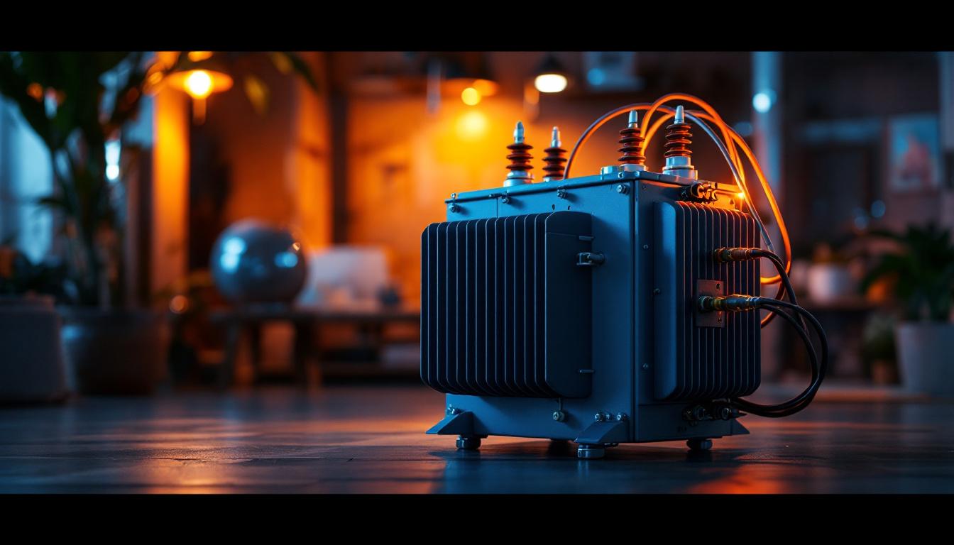 A photograph of a 16v10va transformer in a well-lit environment