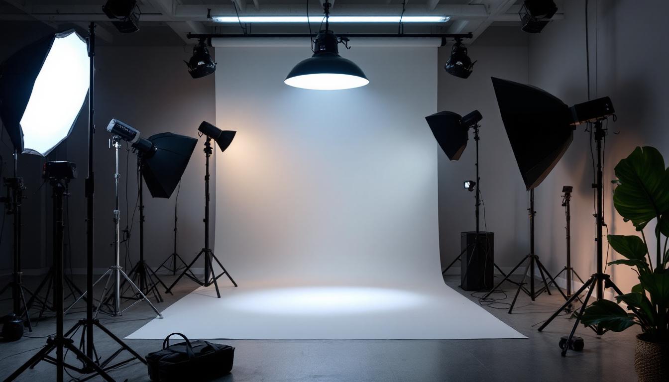 A photograph of a well-designed lighting setup in a studio or on location