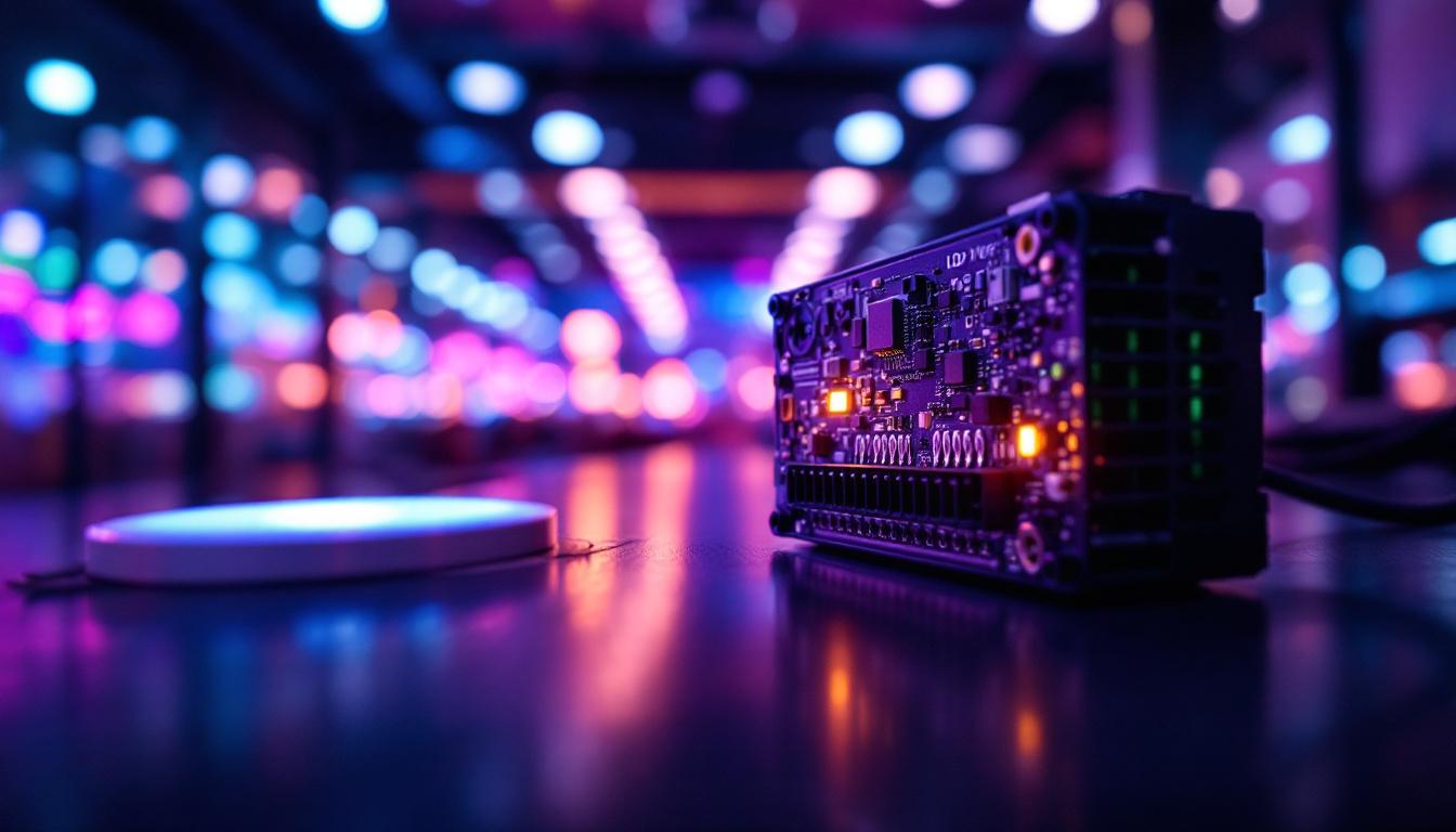 A photograph of a close-up of a led driver in a well-lit environment
