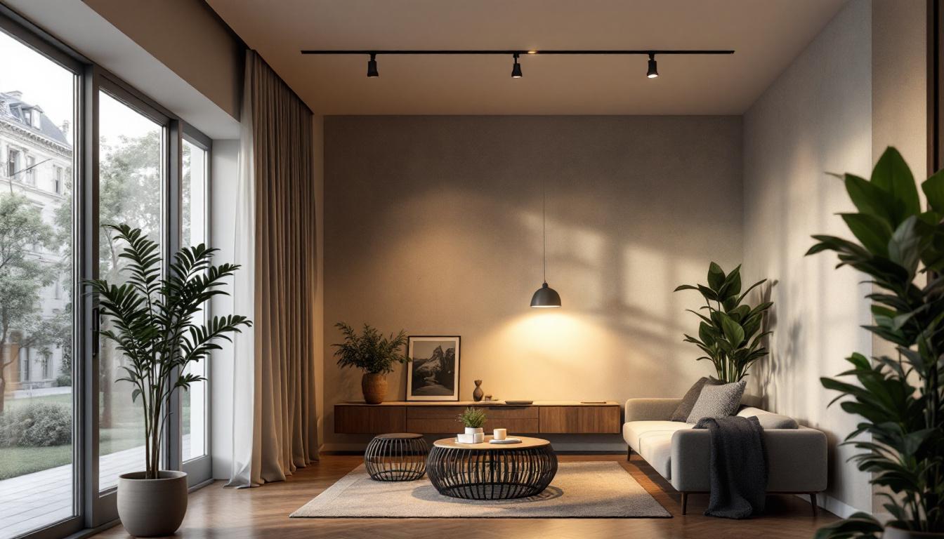 A photograph of a beautifully designed interior space showcasing a remodelled can light