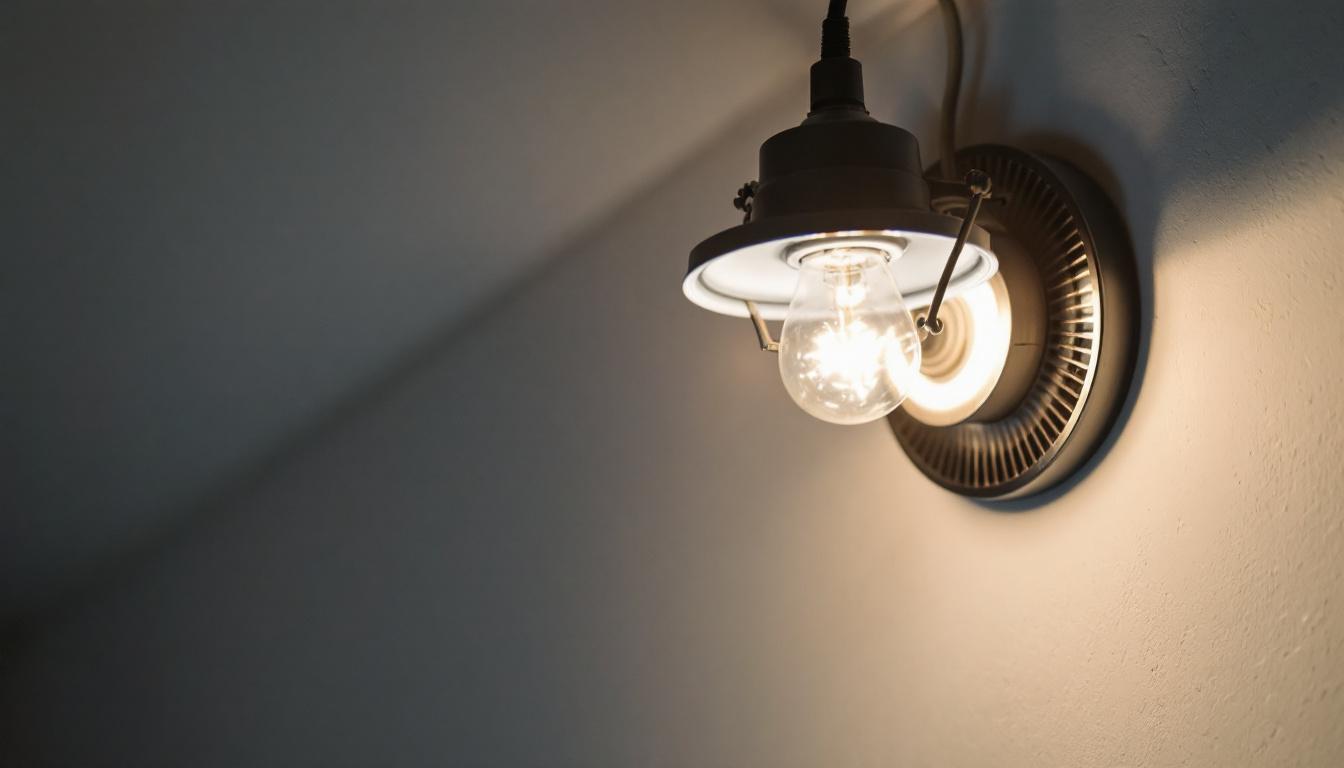 A photograph of a detailed close-up of a can light fixture