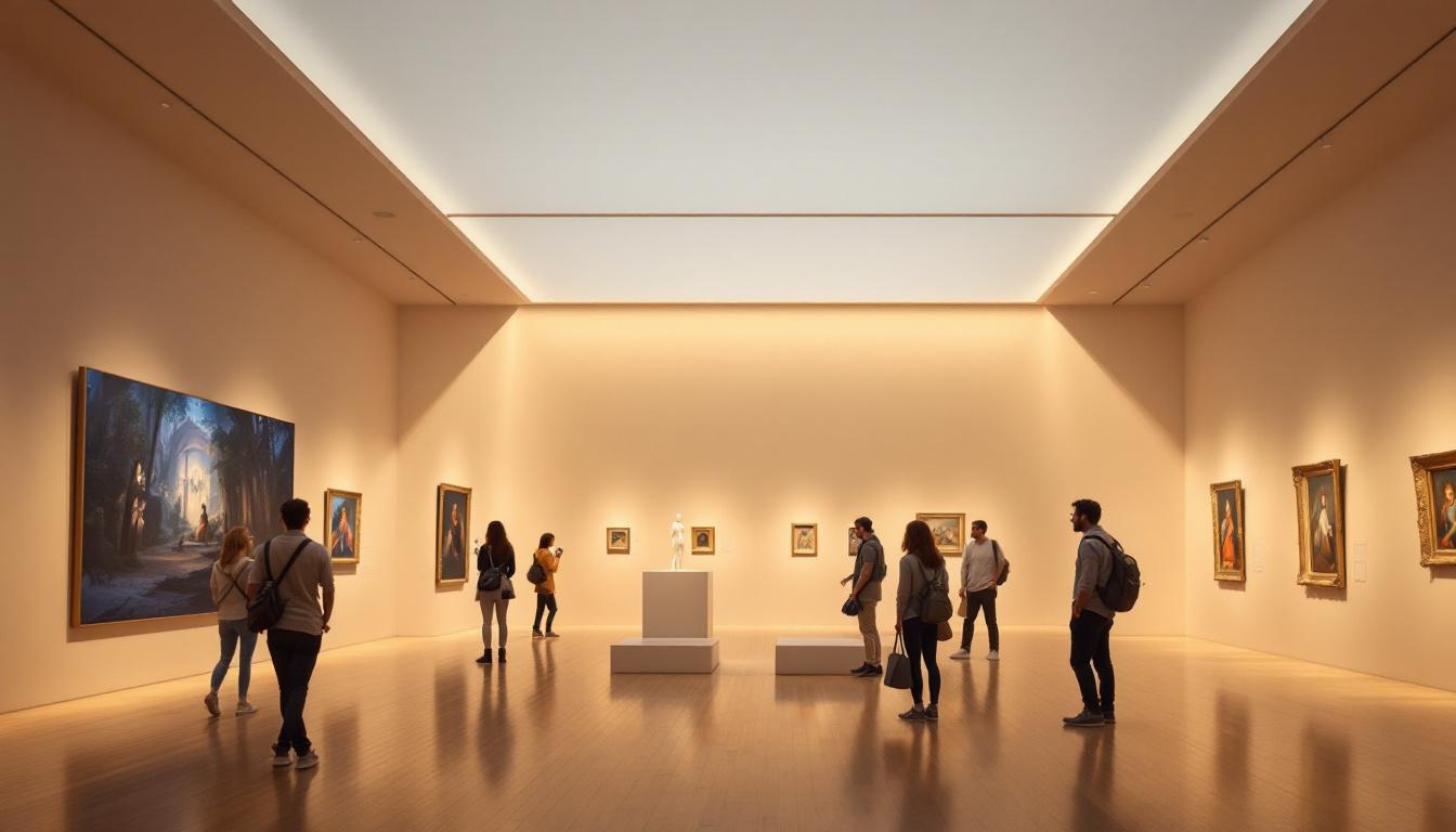 A photograph of a museum interior showcasing innovative