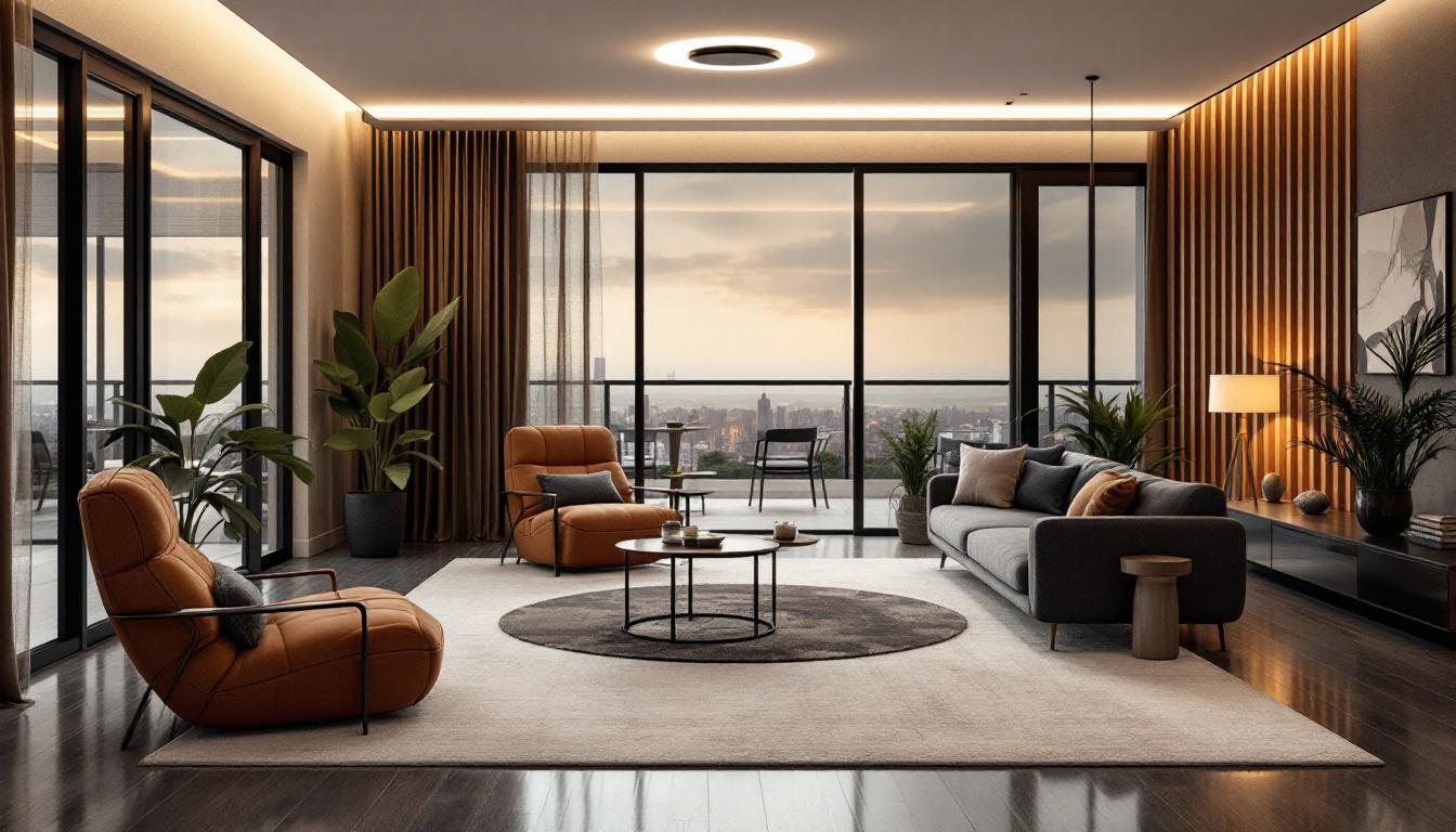 A photograph of a modern interior space featuring halo retrofit can lights in action