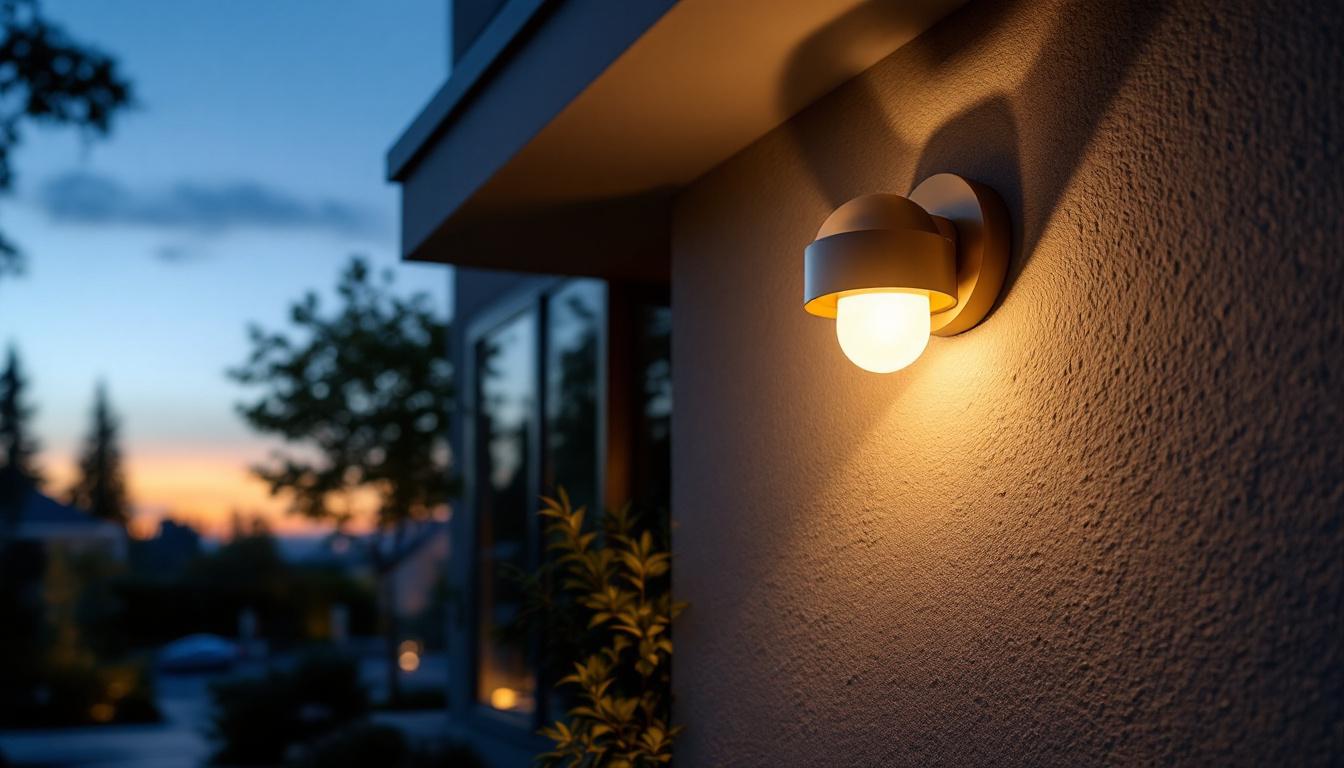 A photograph of a beautifully designed exterior ceiling mount light installed in an outdoor setting