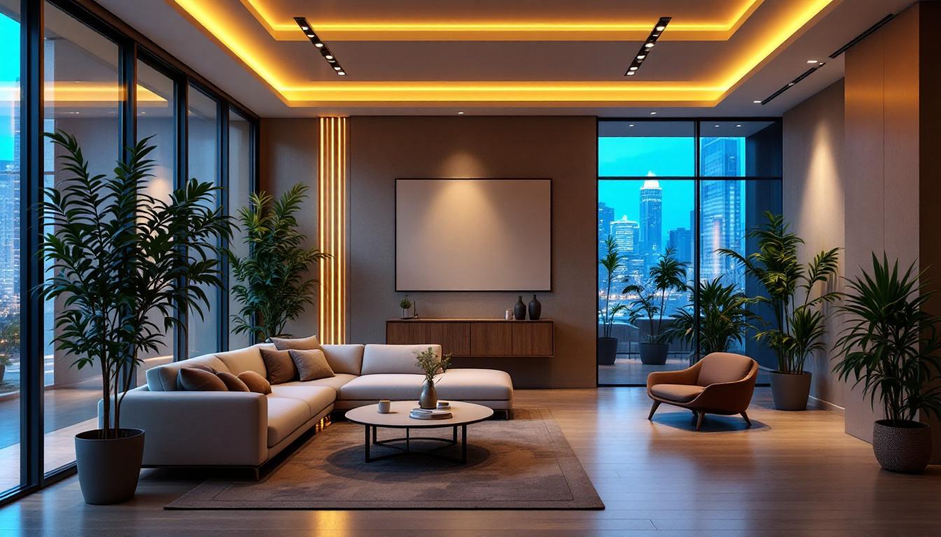 A photograph of a well-designed indoor space featuring low-glare lighting