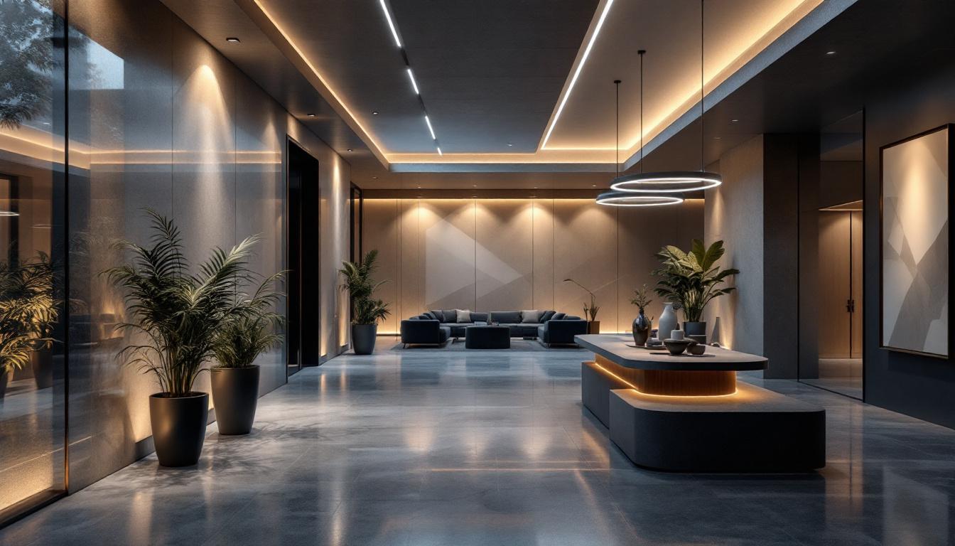 A photograph of a well-designed architectural space illuminated by innovative lighting solutions