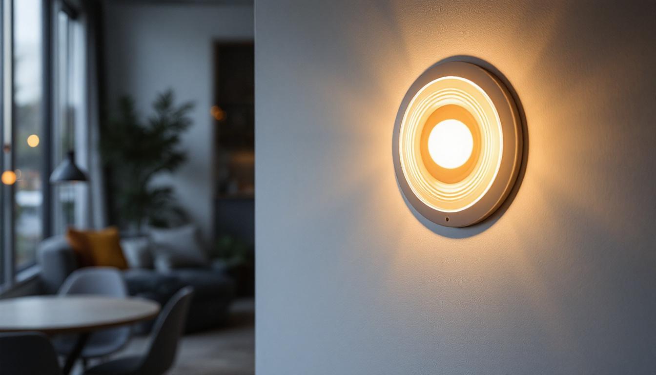A photograph of a beautifully designed 6-inch can light cover installed in a modern interior setting