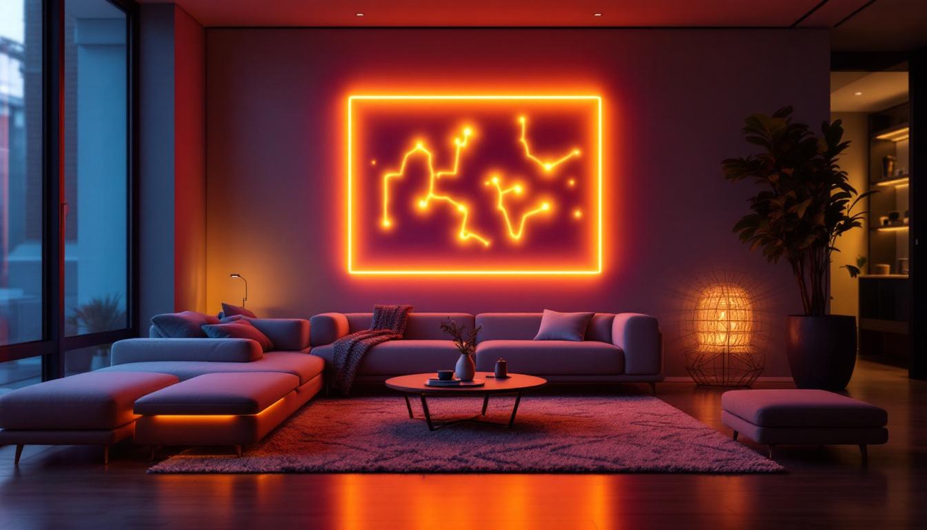 A photograph of a beautifully arranged 3ft led strip illuminated in a modern setting