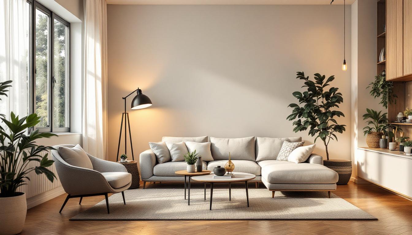 A photograph of a beautifully lit living space that showcases a variety of lighting fixtures and techniques
