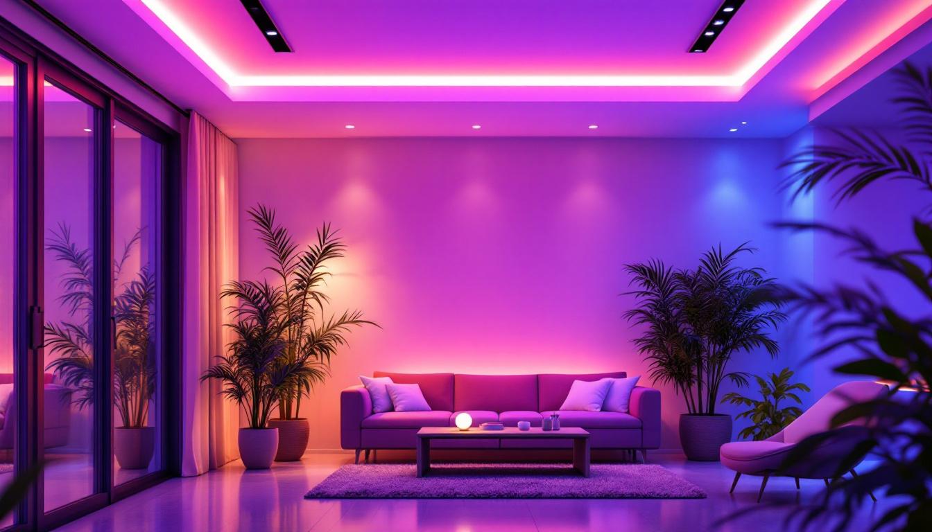 A photograph of a well-lit indoor or outdoor space showcasing premier led lighting fixtures in use