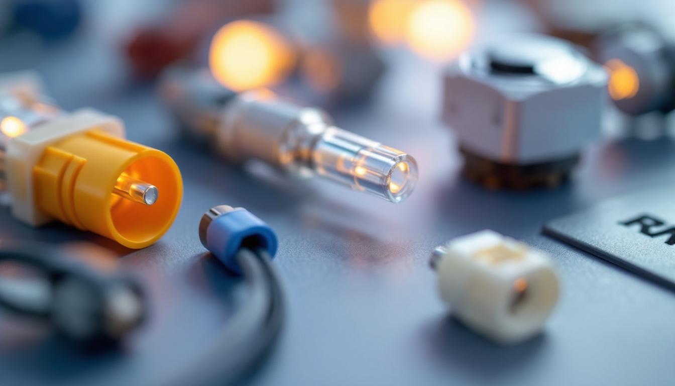A photograph of a close-up shot of various wire joint connectors used in lighting applications