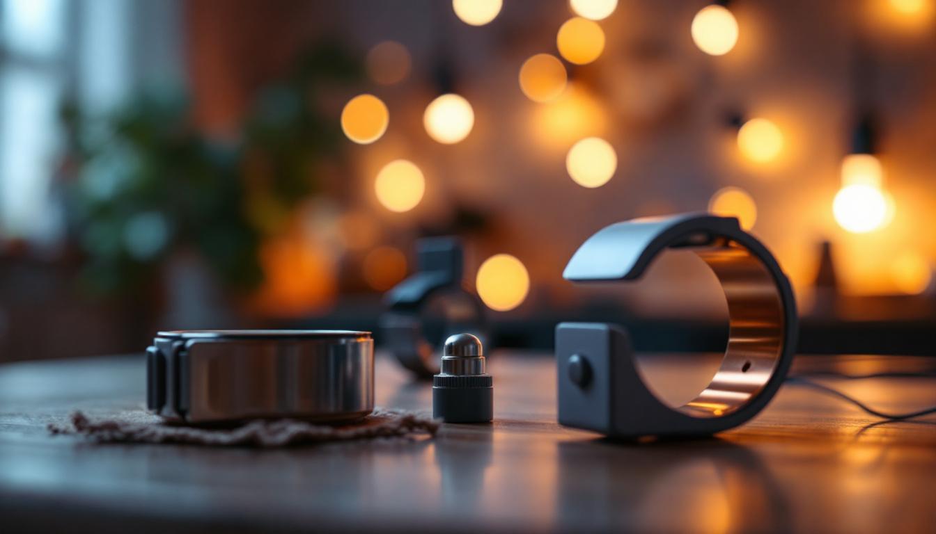 A photograph of a close-up shot of various clips designed for can lights