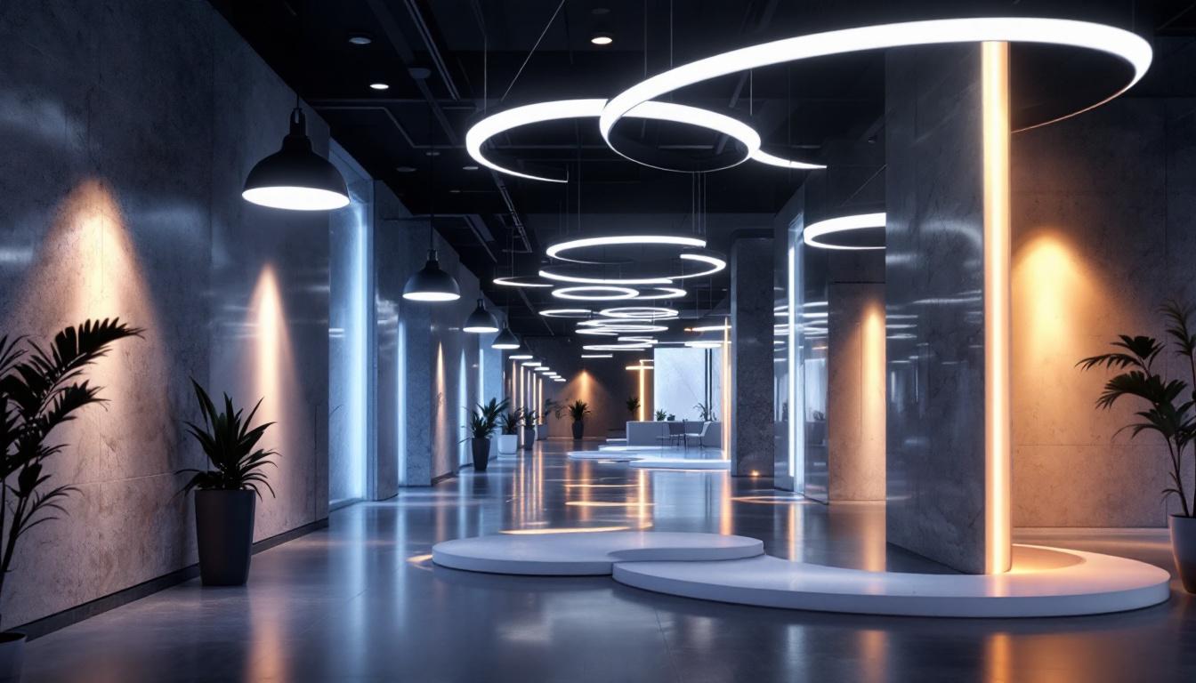 A photograph of a well-designed lighting installation in a modern space