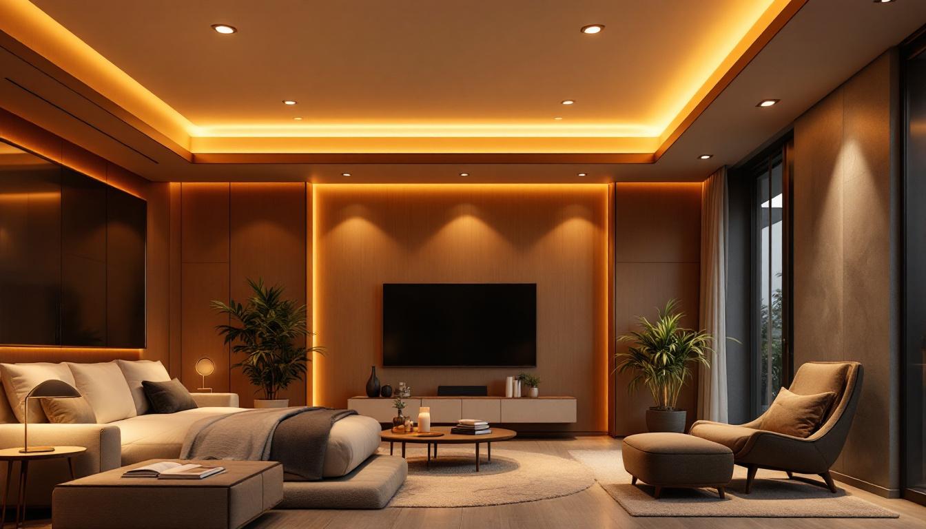 A photograph of a well-designed interior space featuring stylish downlight recessed lighting