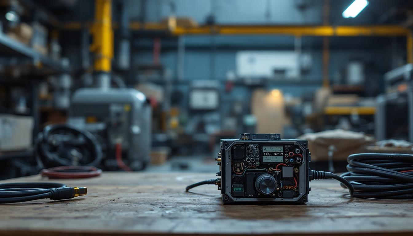 A photograph of a 1000 watt mh ballast in a well-lit workshop setting