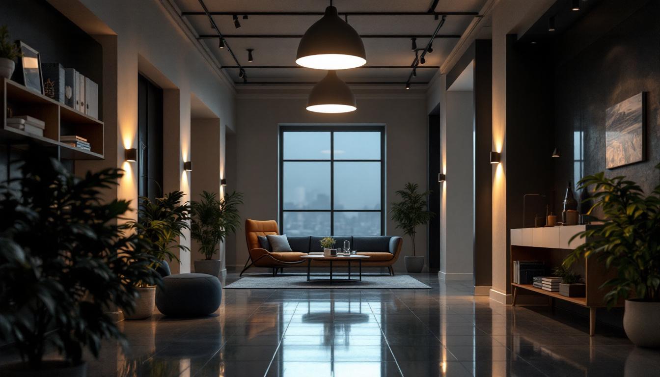 A photograph of a well-lit interior space showcasing 8ft led lighting fixtures