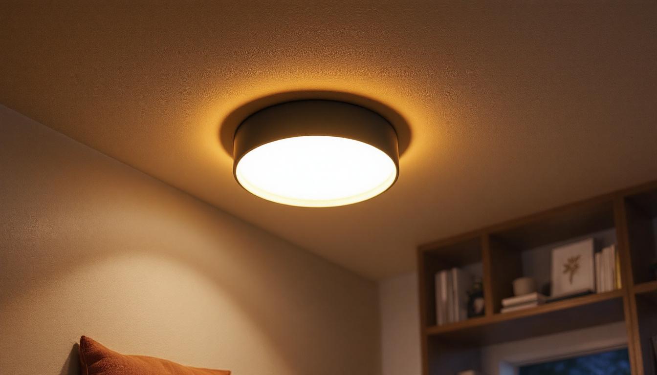 A photograph of a stylishly designed led recessed can light installed in a modern living space