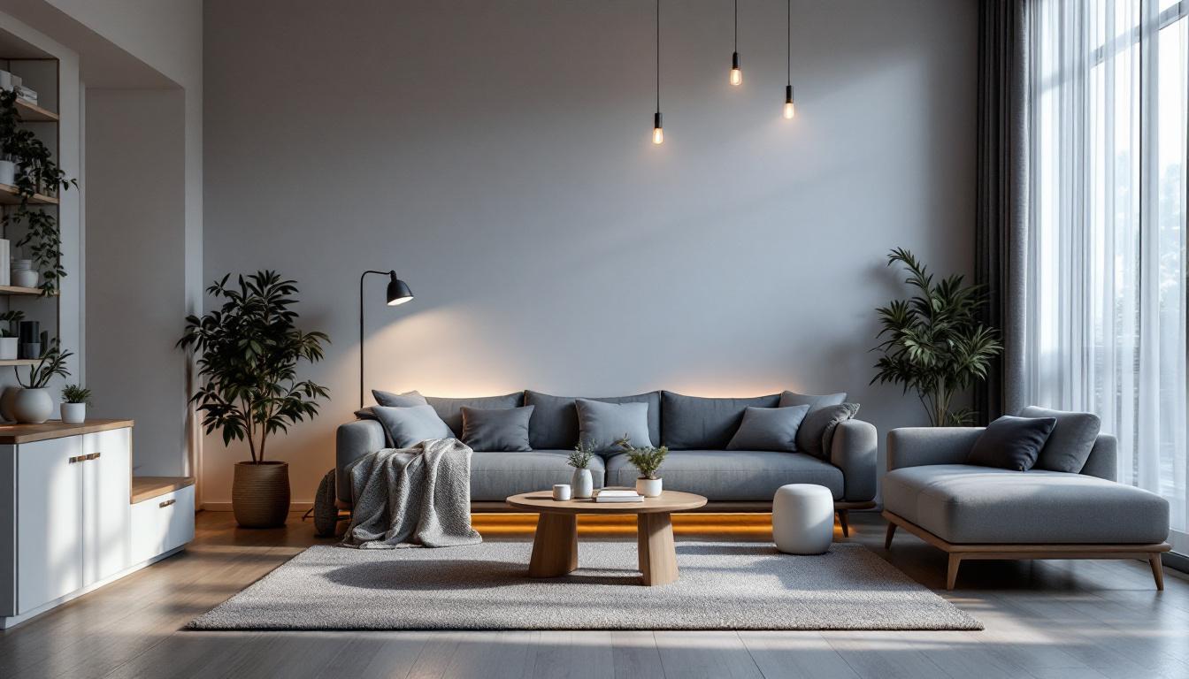 A photograph of a modern home environment showcasing various applications of uv light technology