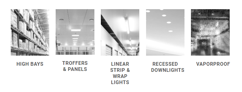 Indoor LED lighting fixtures - Warehouse lighting, Store lighting, near me,