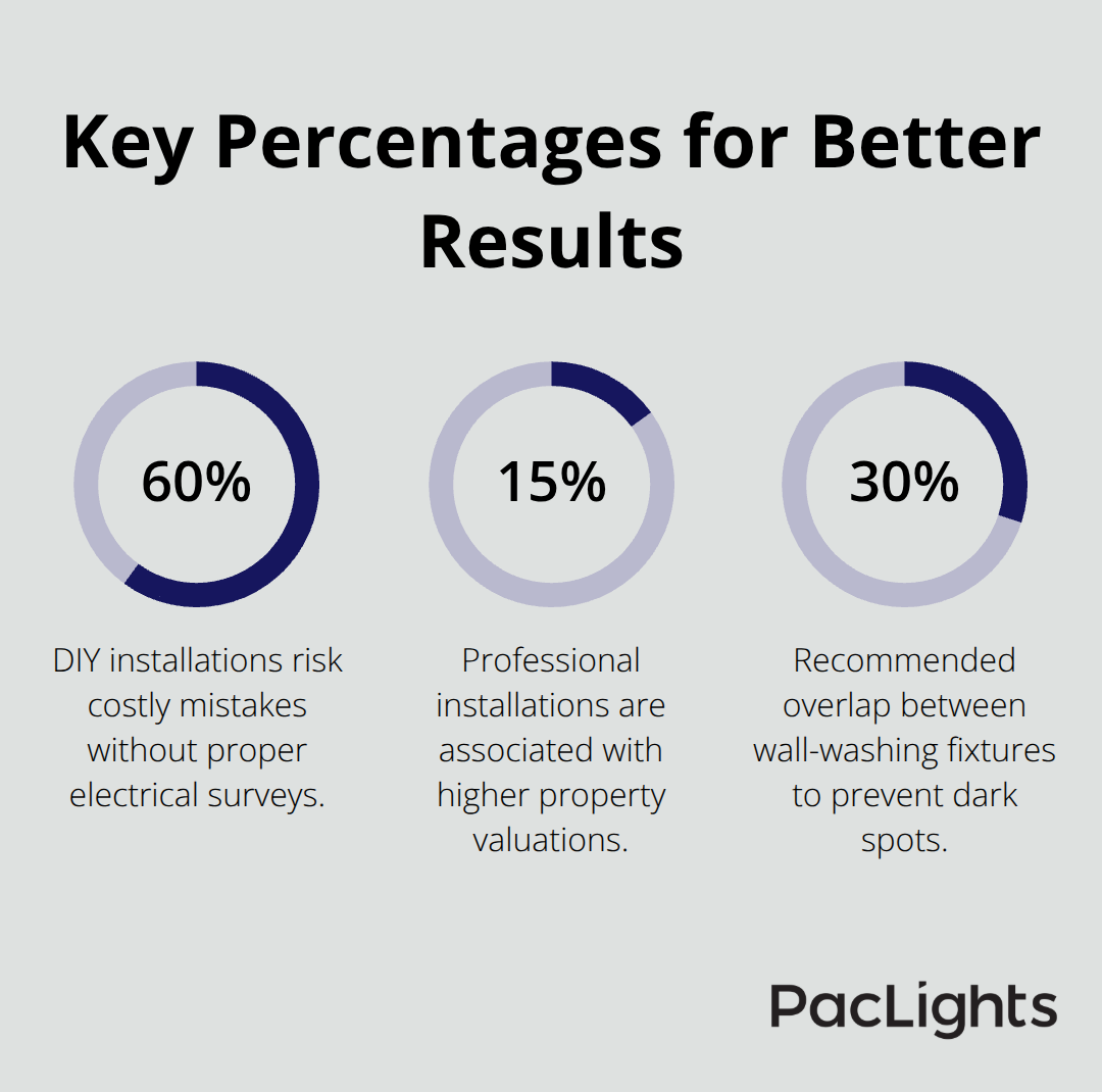 Infographic showing 60% DIY issues, 15% higher valuations, and 30% overlap for wall washing