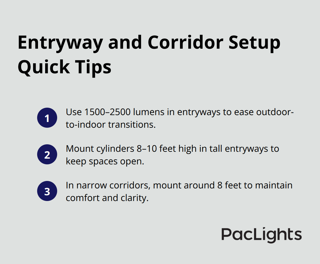 Quick setup tips for cylinder lighting in entryways and corridors