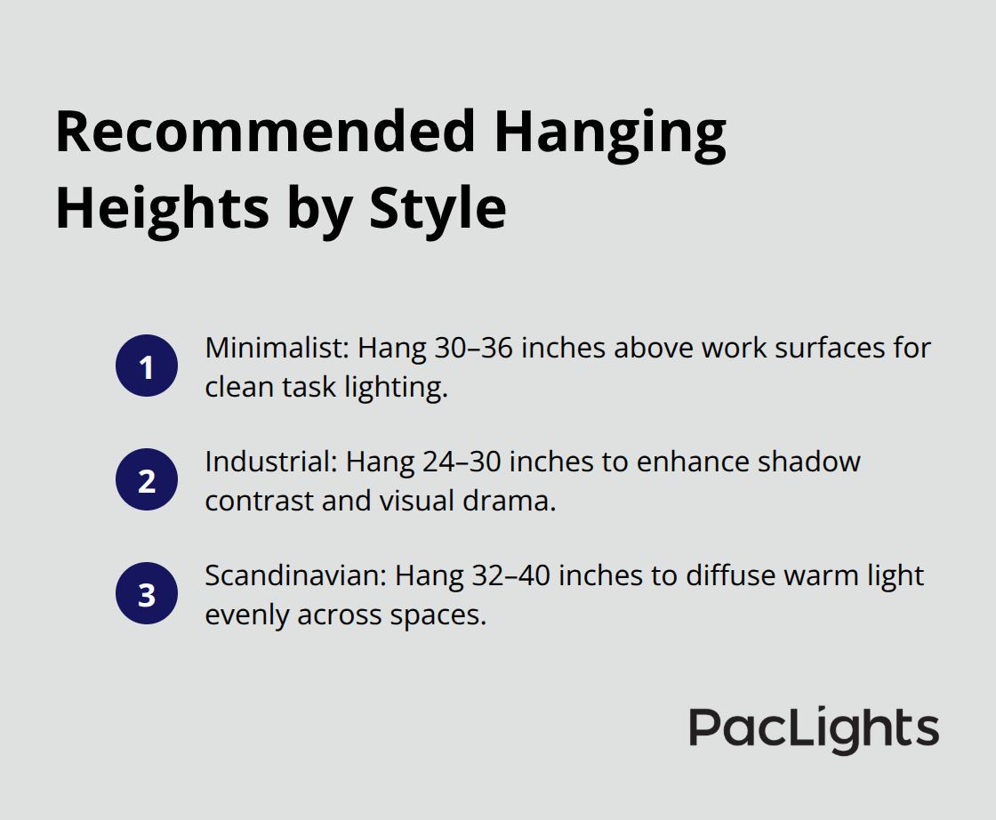 Quick guide to pendant hanging heights for minimalist, industrial, and Scandinavian cylinder lights - cylinder pendant lighting ideas