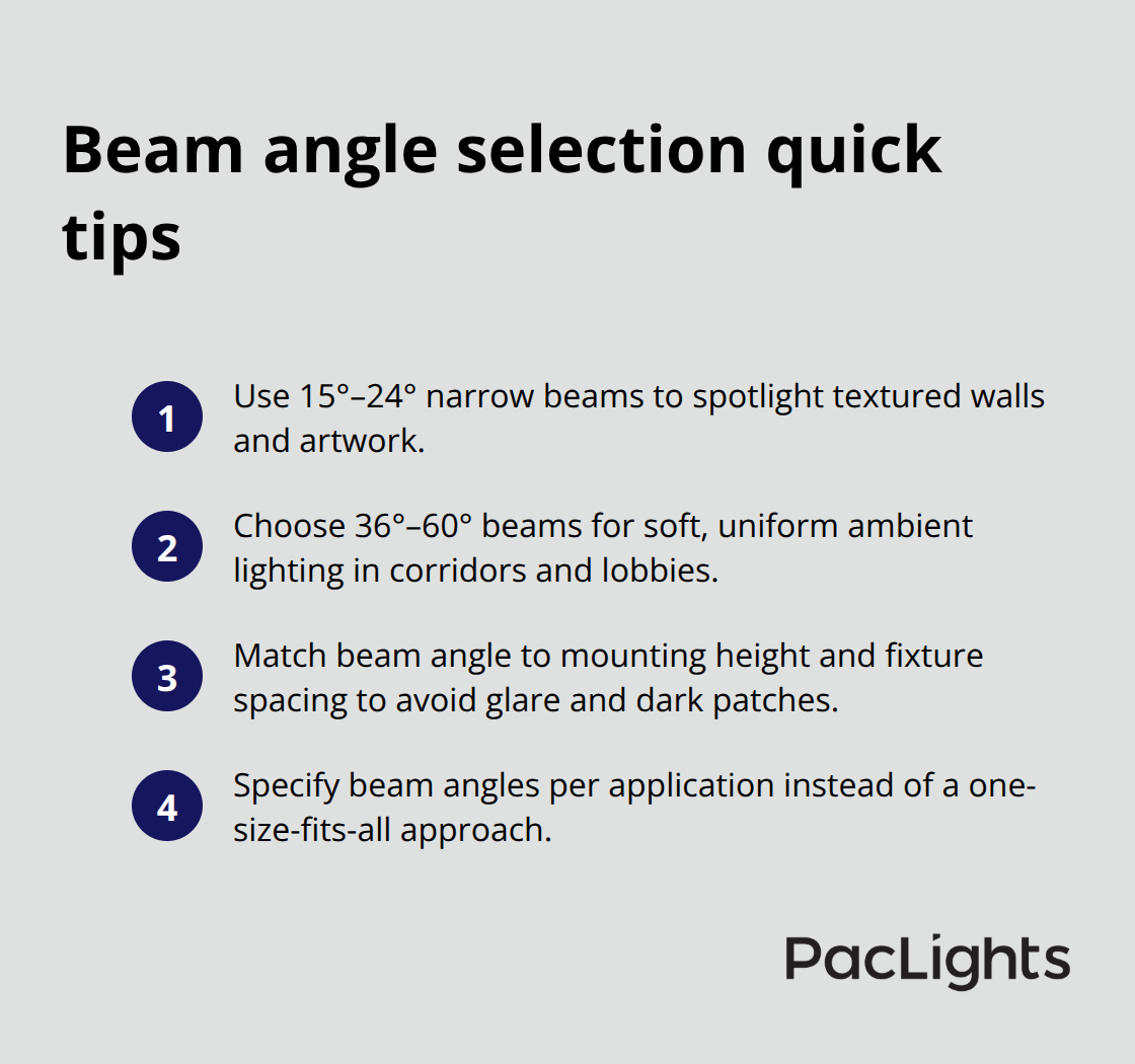 Quick tips to choose cylinder wall light beam angles for commercial spaces
