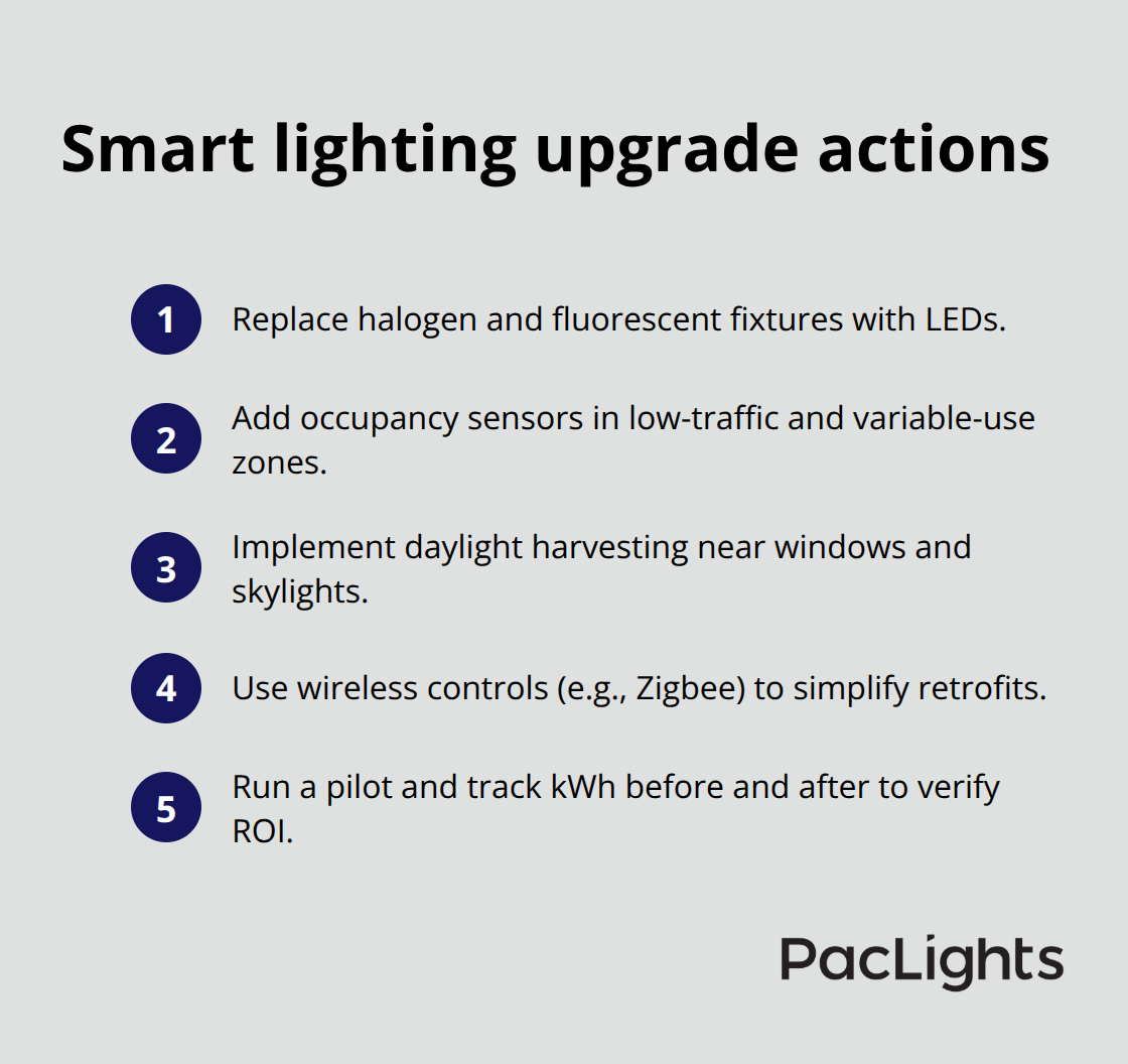 Key steps to implement LED and control retrofits - datacenter power saving lighting
