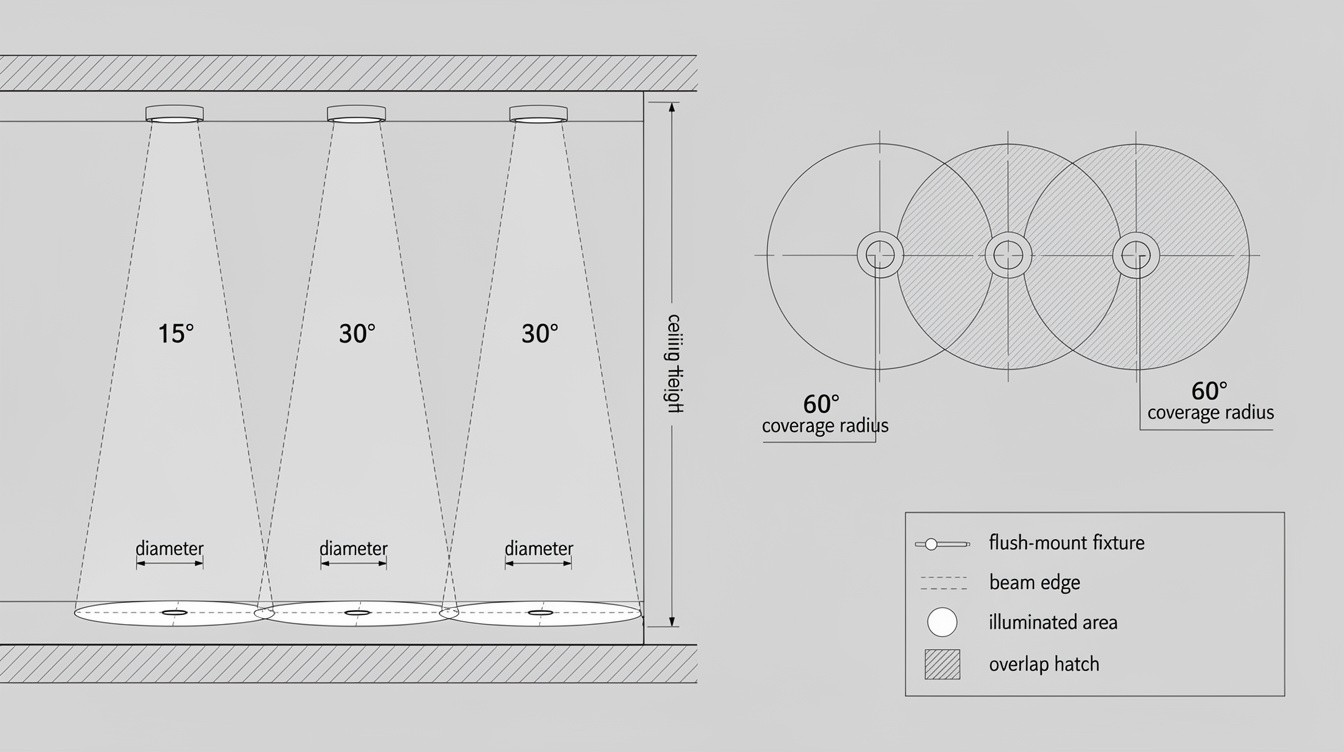 Flush Mount Downlight Beam Angles Explained for Better Coverage