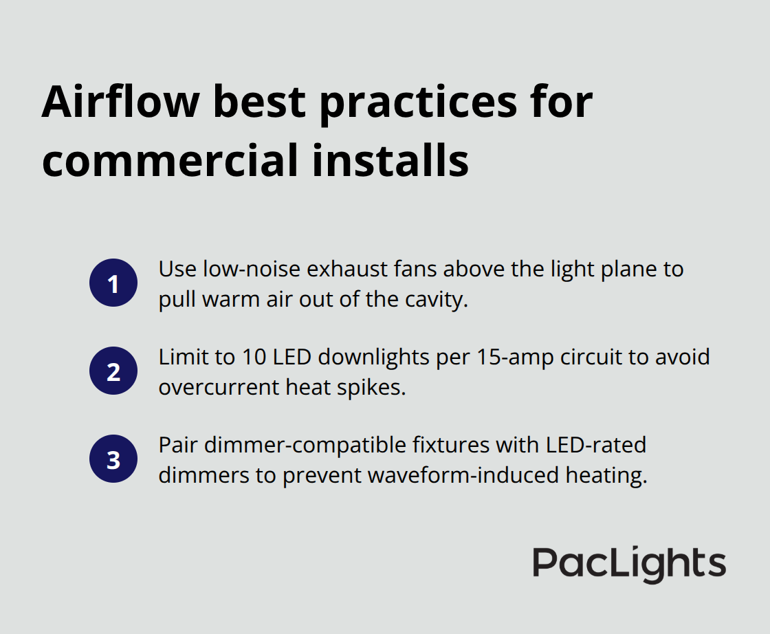 Compact checklist for managing heat in commercial downlight layouts - Flush mount heat management
