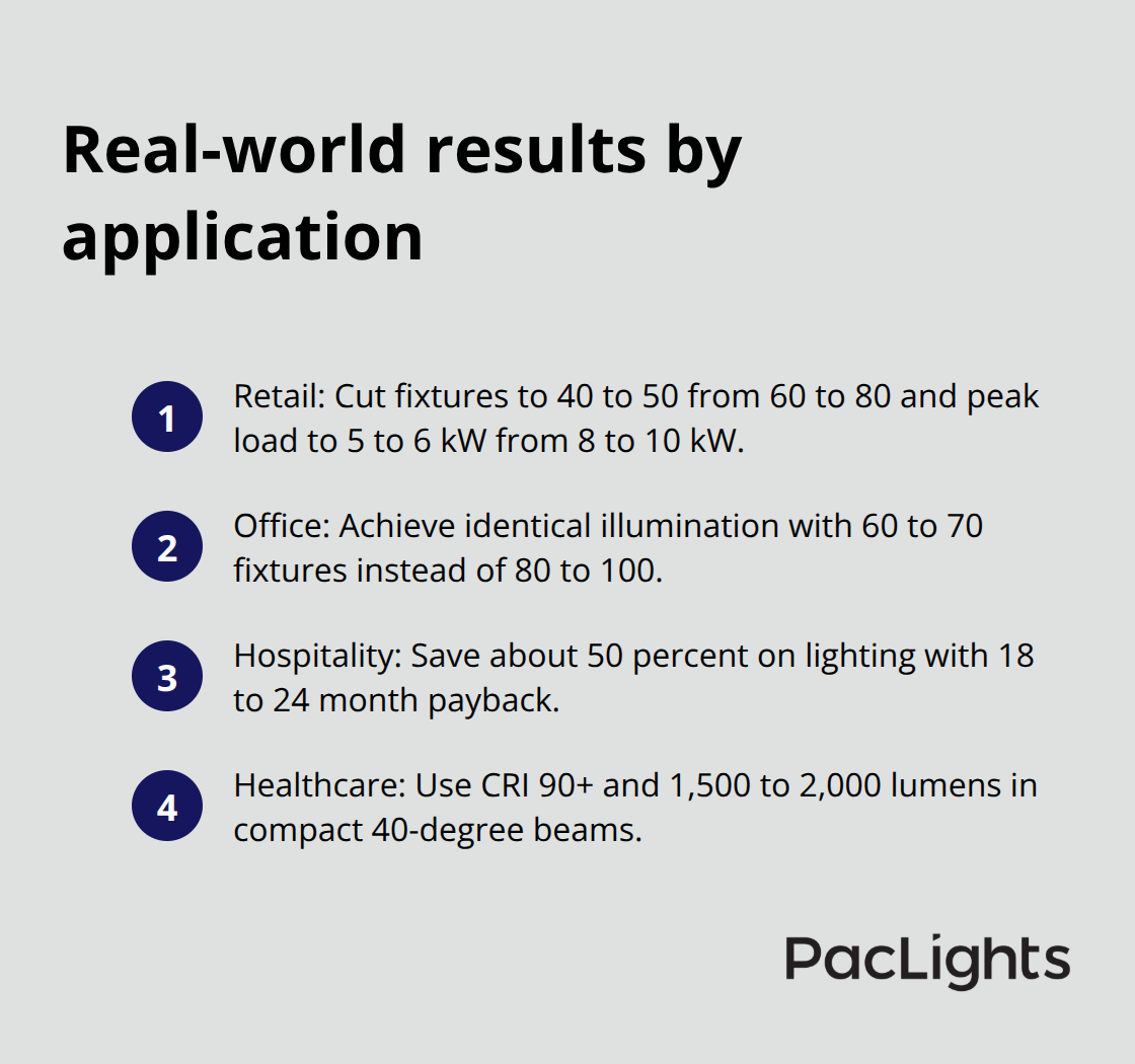 Summary of wafer downlight outcomes across sectors - high performance wafer downlight