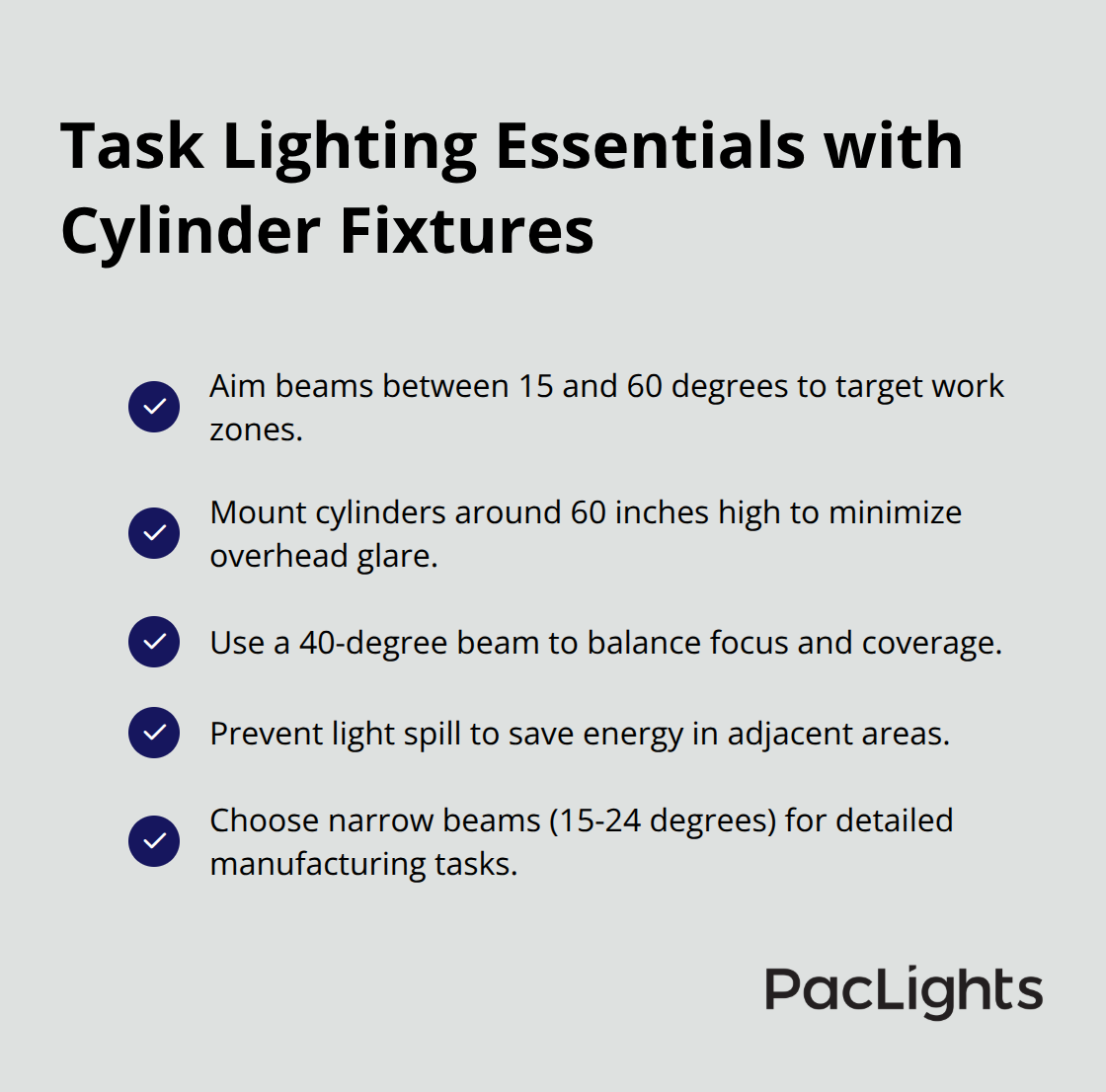 Key setup tips for focused, low-glare task lighting using cylinder wall lights - indoor cylinder wall lights