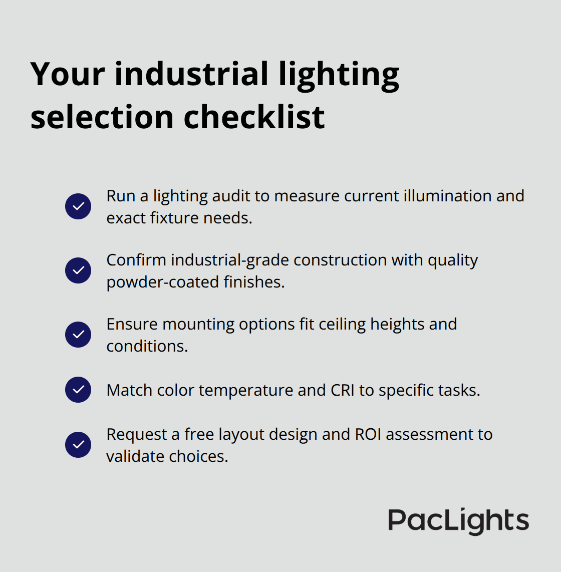 Compact checklist of key steps to select industrial cylinder pendants for U.S. facilities - industrial cylinder pendant lights