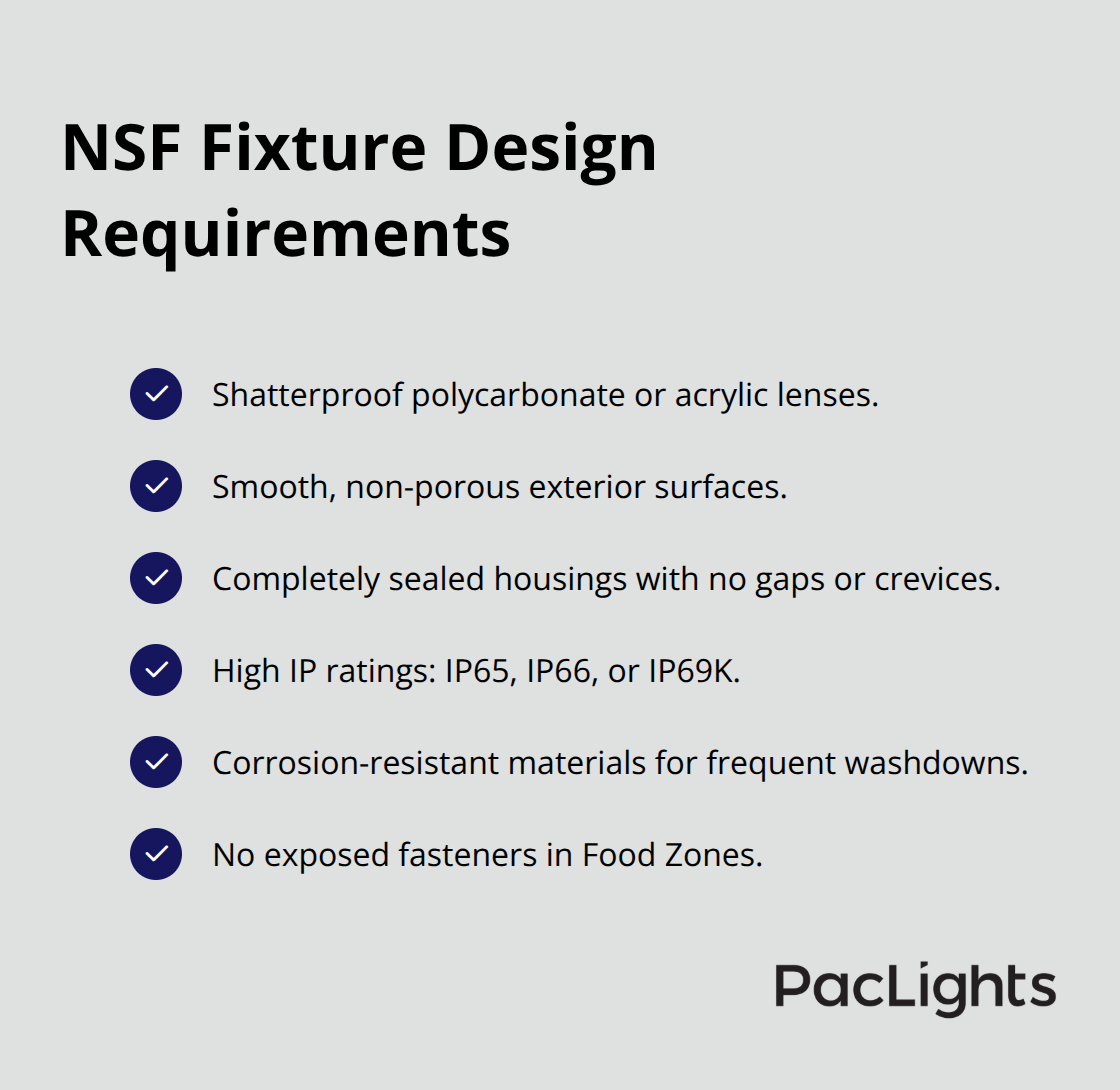 Key NSF-certified ceiling light design requirements and protections - nsf certified ceiling lights