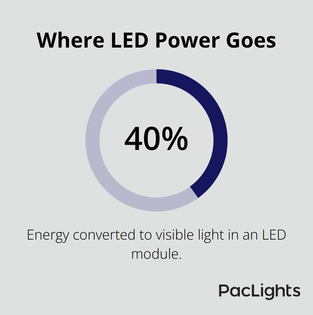 Share of LED module energy that becomes light - Pendant light heat