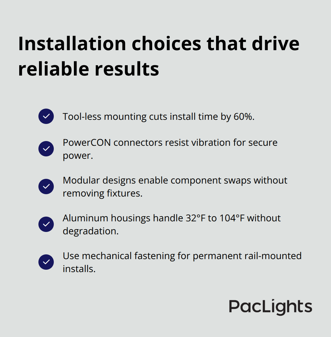 Checklist of installation best practices for rack lighting in server rooms