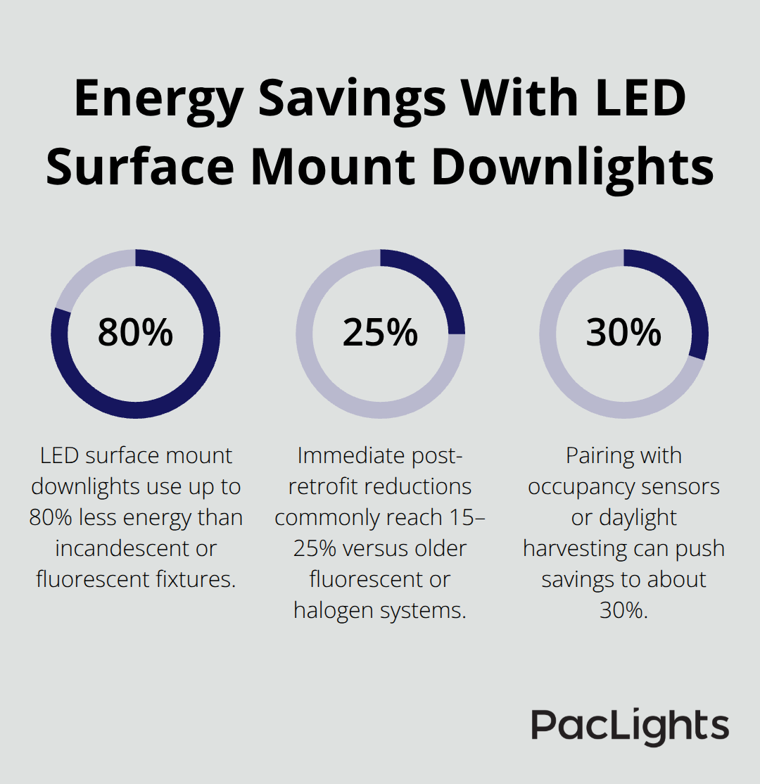 Percentage-based energy reduction figures from DOE and real-world audits.