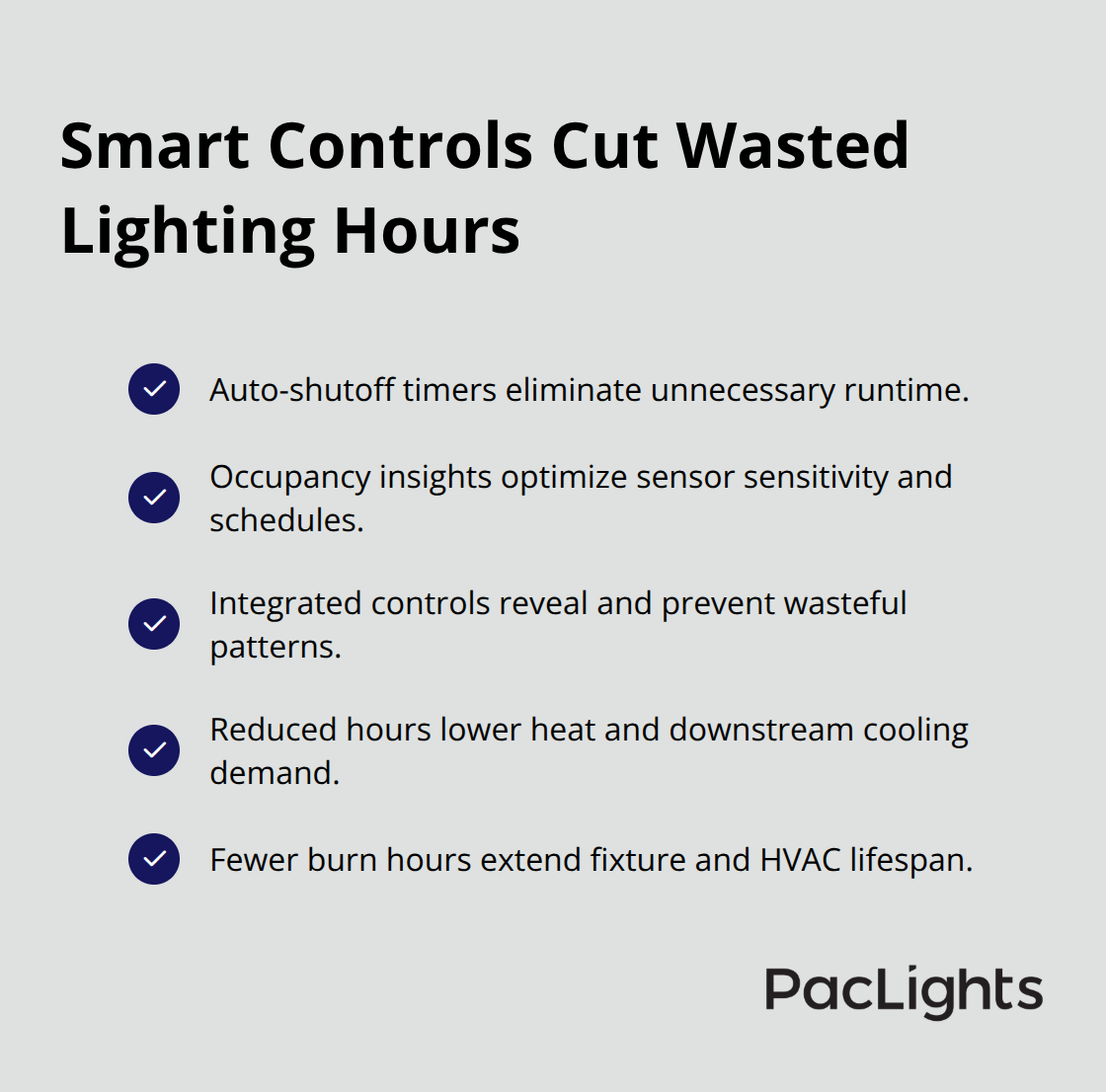Checklist of motion sensor and networked control benefits in data center spaces. - sustainable lighting