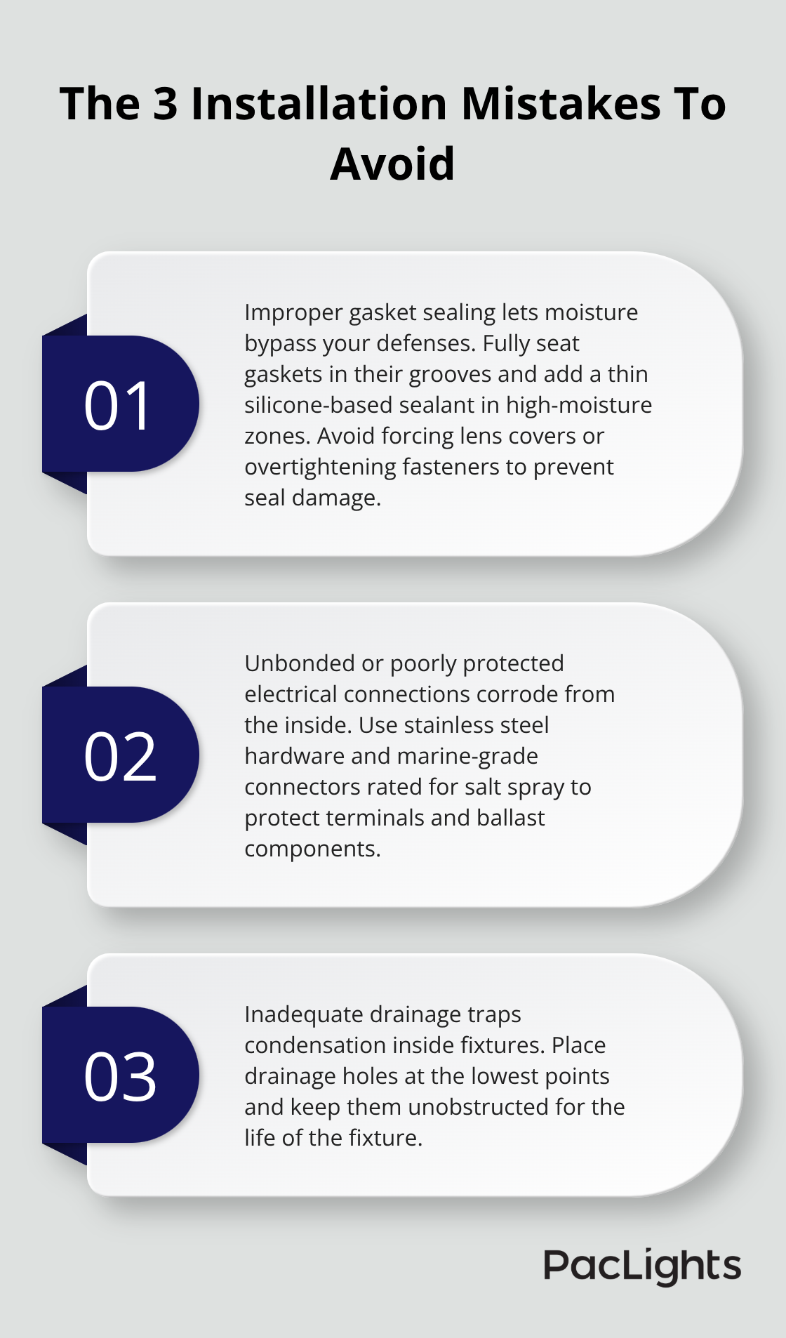 Detailed overview of the three most common vapor tight installation mistakes and how to prevent them.